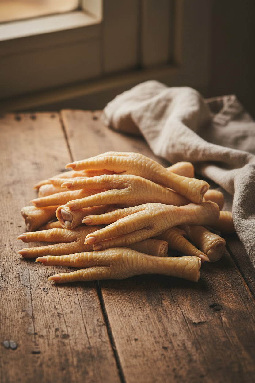 Raw Chicken Feet Portrait 2