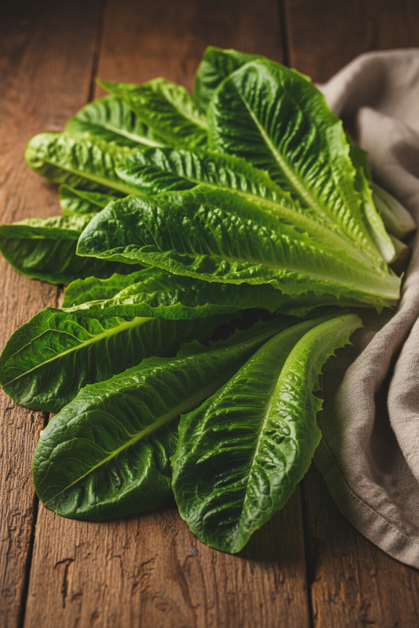 Farm-Fresh Organic Romaine Green Loose Young Leaves (Hand-Picked, 4.5oz)