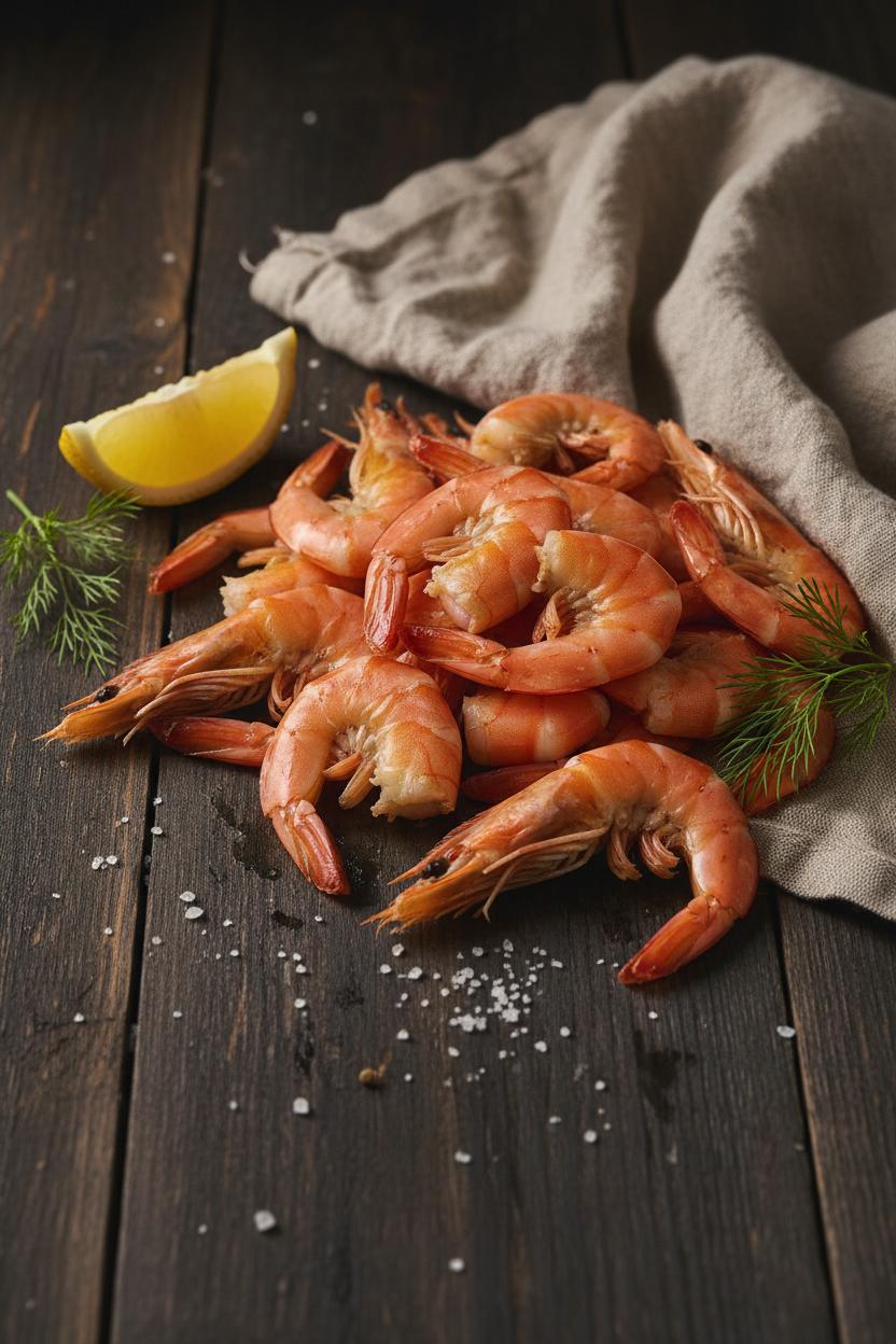 Cooked Gulf White Shrimp Tail & Shell On 8oz