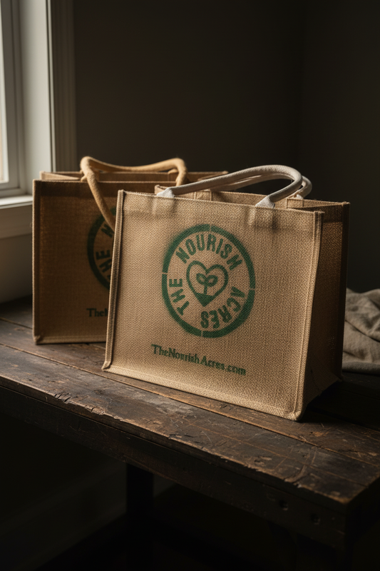 Nourish Acres Burlap Bags Option 2