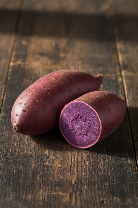 Organic Purple Sweet Potatoes Portrait