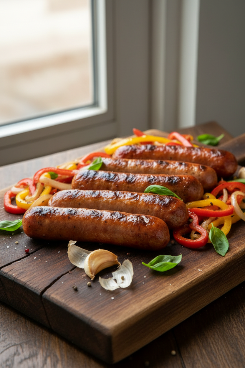 Pork Garlic Bratwurst Portrait