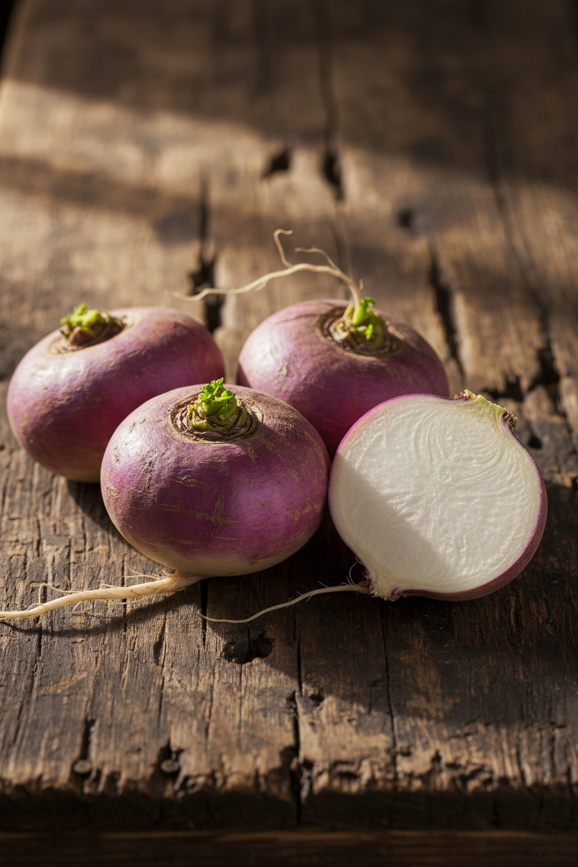 Purple Top Milan Turnips Portrait