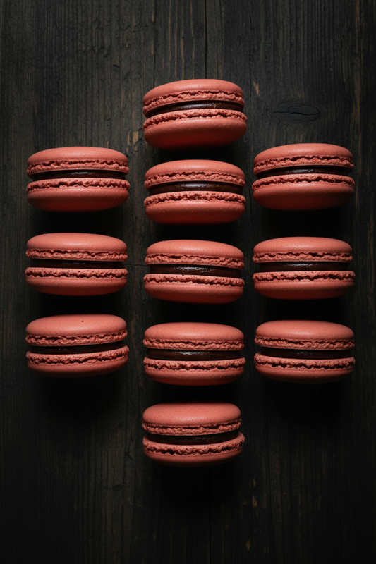 Salmon Macarons Thinner Filling