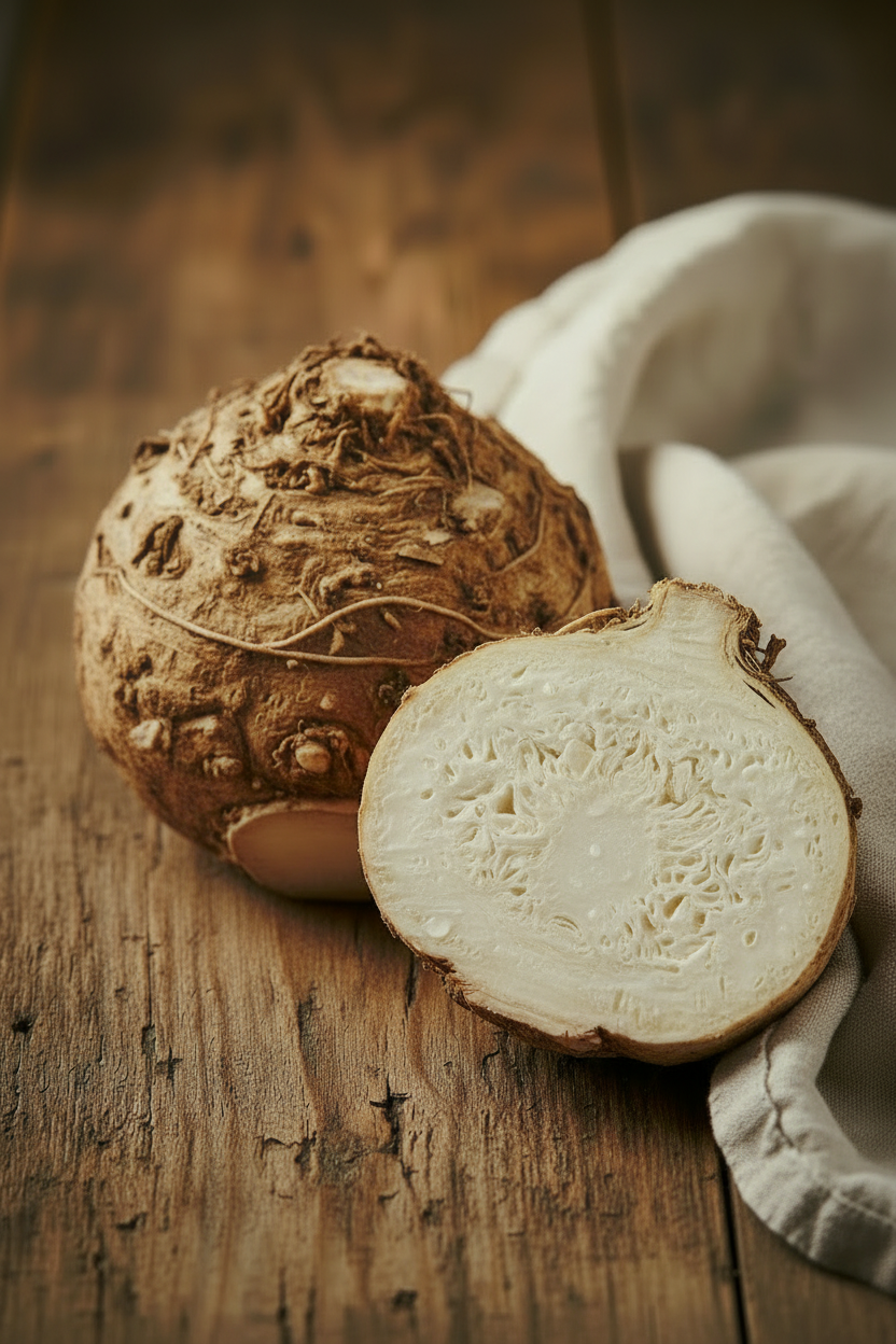 Farm-Fresh Organic Celeriac (Hand-Picked, 1 Root, 10-14oz)